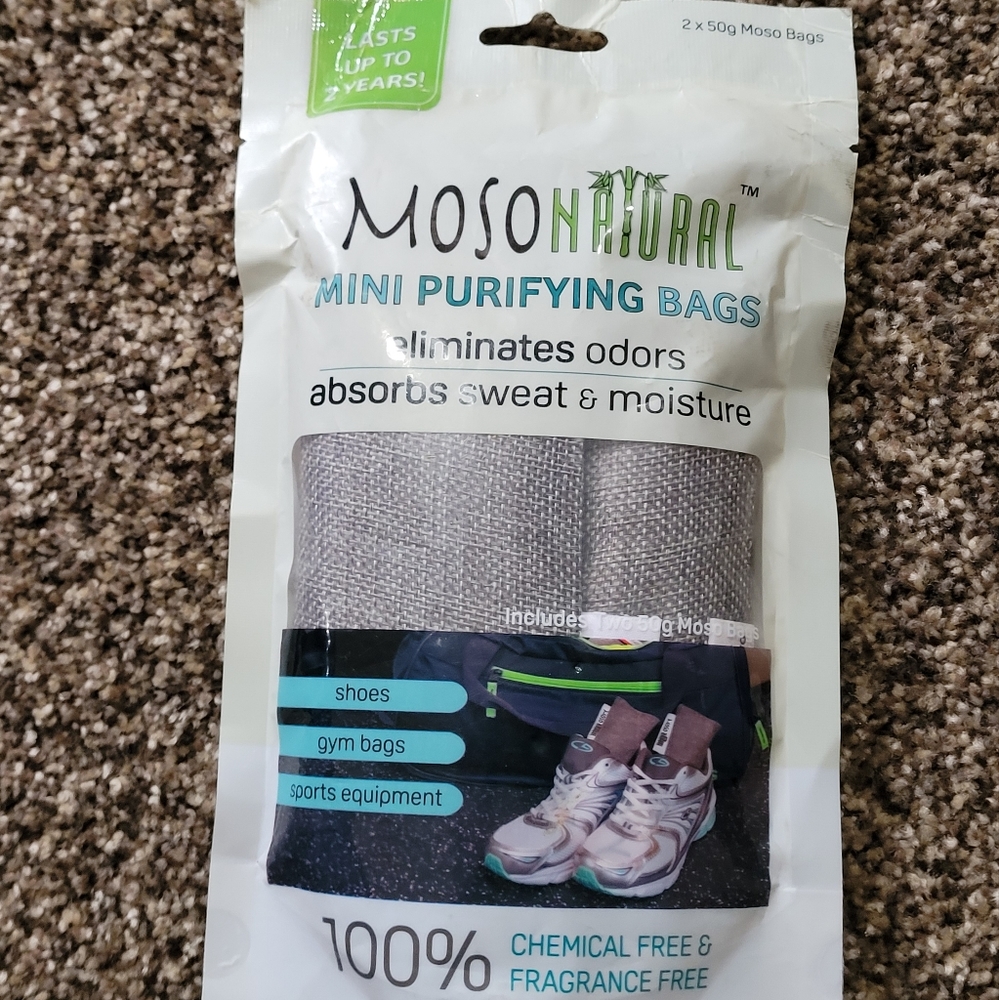 Purifying Odor Removing Bags 2 Pack Moso Bags Bamboo Charcoal Purifying Bags